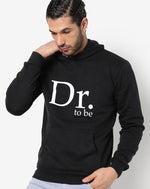 Campus Sutra Men's Solid Black Printed Fit Sweatshirt With Hoodie For Winter Wear | Full Sleeve | Cotton Sweatshirt | Casual Sweatshirt For Man | Western Stylish Sweatshirt For Men