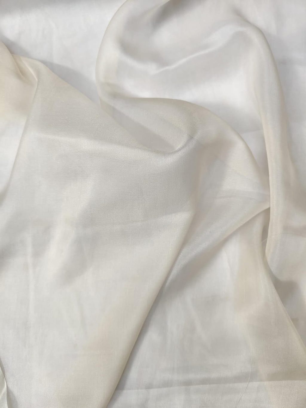 Silk Chiffon Fabric - White