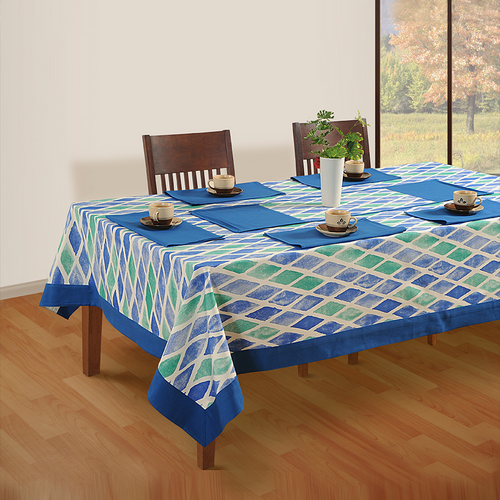 Swayam Printed Rectangle Table Linen - Blue