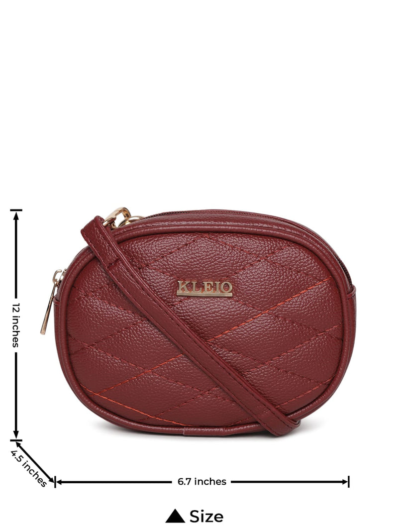 Kleio Luxury Quilted Bum Waist Belt Pouch Sling Bag for Women Girls