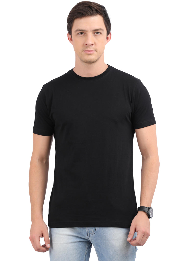 Mens 100 % Organic Cotton Tee- Black T-shirt