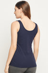 Chic Basic Tank Top in Navy Blue - 100% Cotton