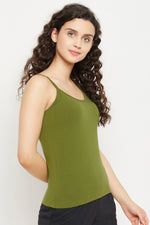 Chic Basic Camisole in Forest Green - Cotton