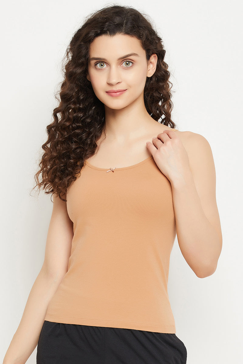 Chic Basic Camisole in Nude Colour - Cotton