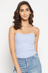 Chic Basic Ribbed Bustier in Lilac - Cotton