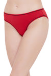 Cotton Low Waist Bikini Panty In Red