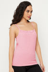 Polka Dot Print Camisole in Soft Pink - Cotton