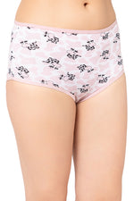 High Waist Cow Print Hipster Panty in White - Cotton