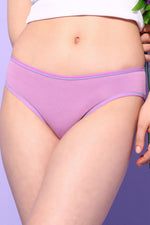 Low Waist Bikini Panty in Lavender- Cotton
