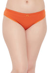 Low Waist Bikini Panty in Orange - Cotton