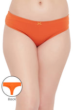 Low Waist Thong in Orange - Cotton