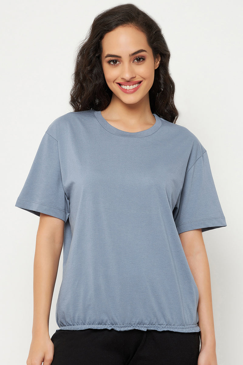 Chic Basic Top in Powder Blue - 100% Cotton