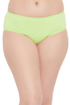 Mid Waist Hipster Panty in Mint Green - Cotton