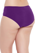 Mid Waist Hipster Panty in Purple - Cotton