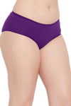 Mid Waist Hipster Panty in Purple - Cotton
