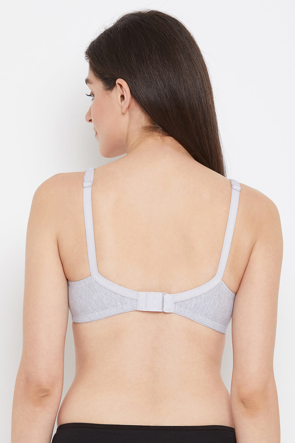 Non-Padded Non-Wired Full Coverage T-Shirt Bra In Light Grey - Cotton –  Tradyl