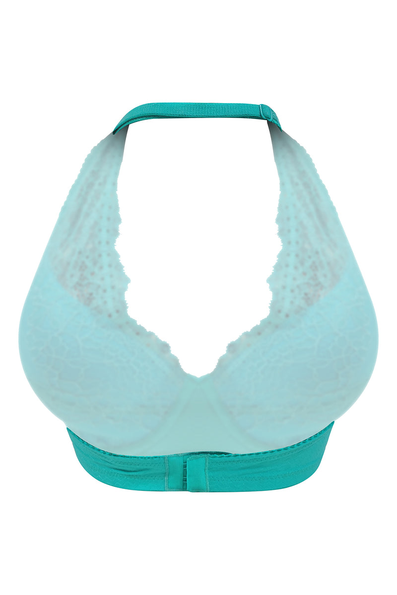 Buy CLOVIA Blue Padded Underwired Demi Cup T-shirt Bra in Turquoise Blue -  Cotton