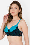 Padded Underwired Full Cup Multiway Bra in Turquoise Blue