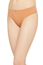 Low Waist Thong in Nude Colour - Cotton