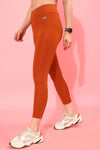 Snug Fit High-Rise Active Tights in Orange
