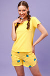 Tutti Fruity Top & Shorts Set in Yellow - 100% Cotton