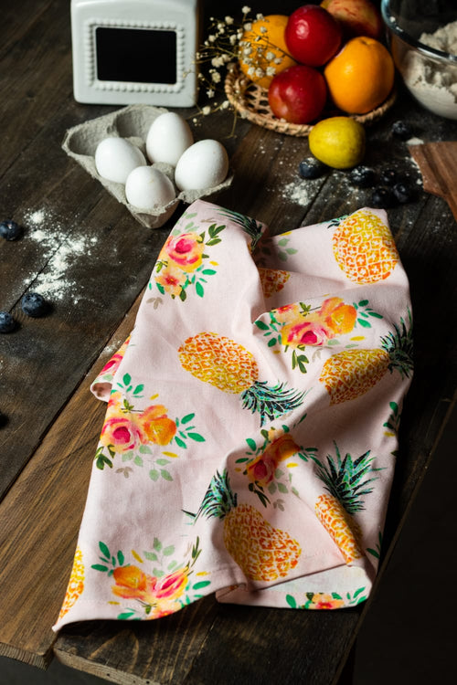 Pineapple Digital Printed Kitchen Towels