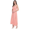 Aawari Rayon Front Open Gown For Girls and Women Peach