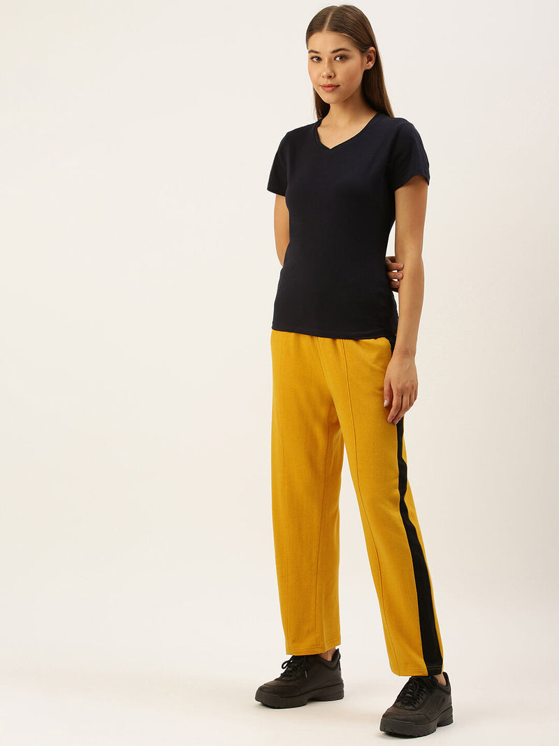 Women Yellow Active Essential Track Pants
