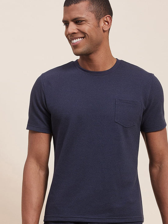 Men's Navy Slim Fit Pocket T-Shirt