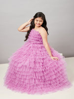 Girl's Epidural Solid Dress Pink