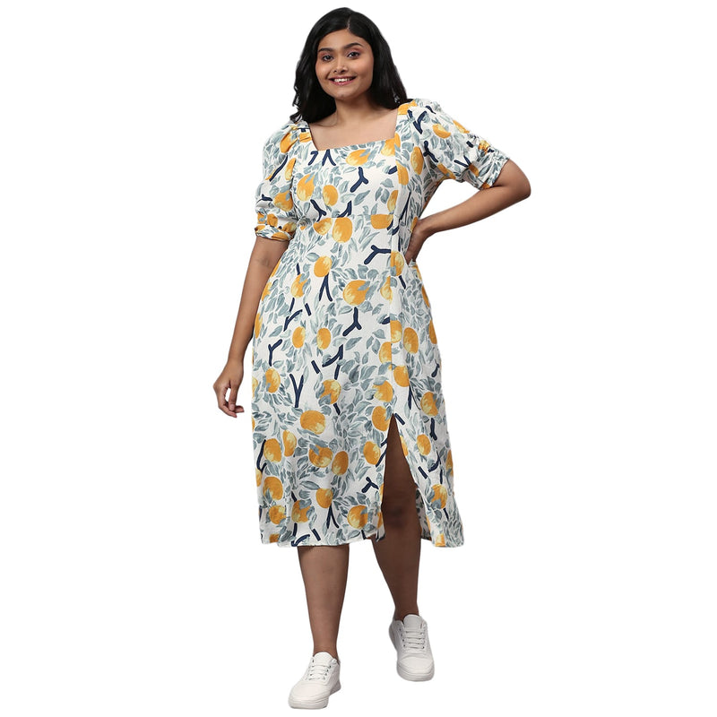 Instafab Shed Plus Size Women Floral Design Stylish Casual Dresses