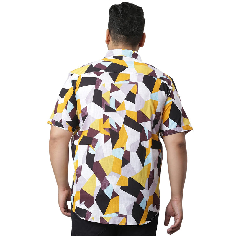 Instafab Blackout Plus Men Graphic Design Stylish Half Sleeve Casual Shirts