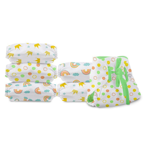 SuperBottoms Dry Feel Langot - Pack of 6- Organic Cotton Padded Nappy