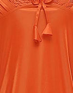 Clovia Sexy Ruffled Babydoll In Rust Orange