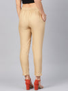 Juniper Gold Cotton Solid Straight Pants
