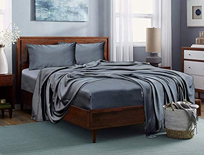 Organic Bamboo Standard Pillowcases - Charcoal Grey - Standard