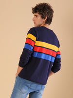 Campus Sutra Tee Inspiration Men Stylish Colorblocked Casual Sweaters