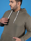 Instafab Fancy Plus Men Solid Stylish Full Sleeve Hooded Casual Sweatshirts