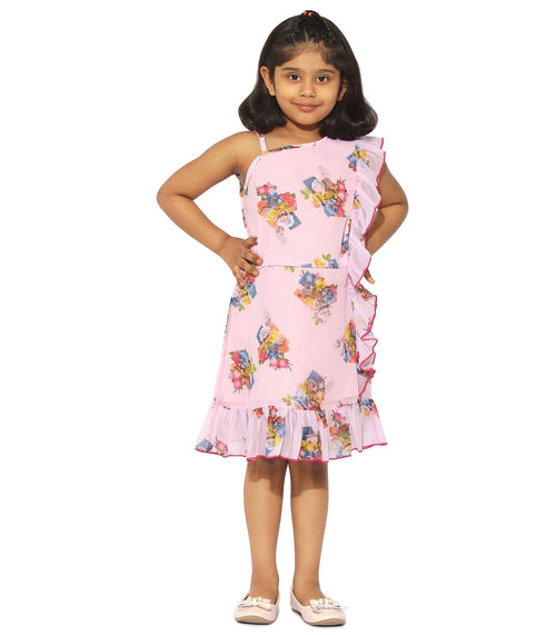 Girl's Trends Printed Dress Multicolored