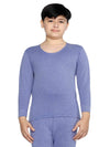 Thermals Unisex Sets Round Neck Full Sleeves Solid Denim Blue