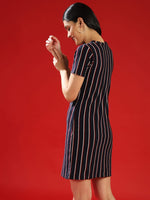 Campus Sutra Women Stylish Striped Design Bodycon San Casual Dresses