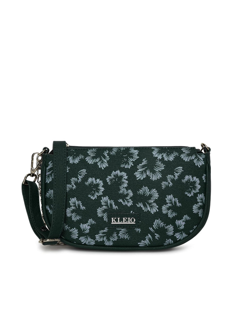 Kleio Ashleighs Printed PU Leather Light Weight Double Sling Cross body Side Bag for Women and Girls