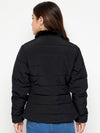Okane Women Black Solid Long Sleeves Padded Jacket