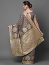 Elegant Sareemall Mauve Festive Silk Blend Woven Design Saree With Unstitched Blouse