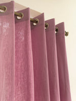 Dusty Lavender Solid Linen Curtains (Single Piece) - Window