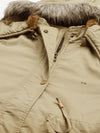 Women Beige Solid Detachable Hood Parka Jacket