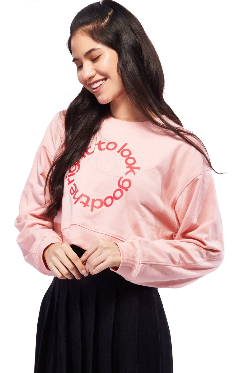 IZF Pink Crop Sweatshirt