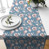 Blue Tulip Printed Cotton Canvas 6 Seater Table Runner (13 x 72 Inches)