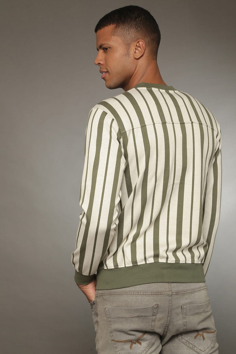 Campus Sutra Future Stud Men Striped Stylish Casual Jackets
