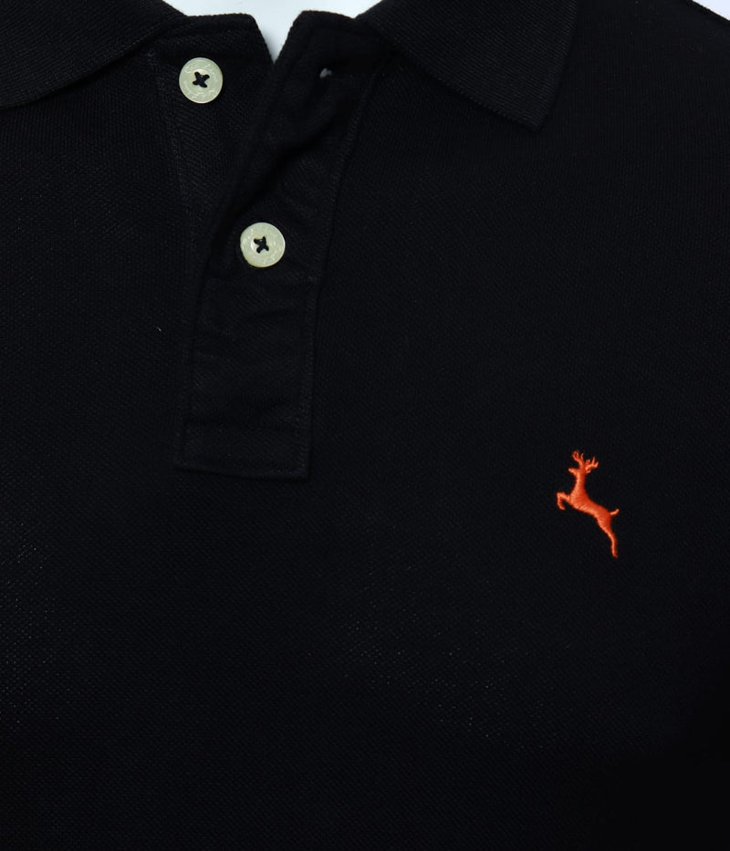 Black Solid Core Polo T-Shirts